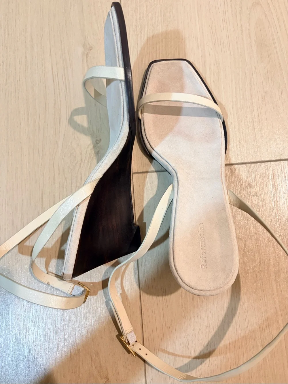 Lina Wedge Sandal — Cream Women's Sandal